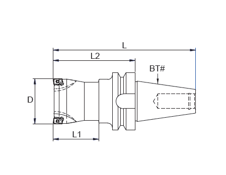 NSEM-BT Shank Square Shoulder Milling Cutter